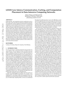 LOAM: Low-latency Communication, Caching, and Computation Placement in
  Data-Intensive Computing Networks