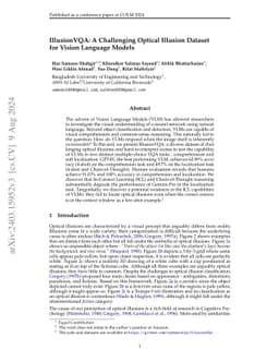 IllusionVQA: A Challenging Optical Illusion Dataset for Vision Language
  Models
