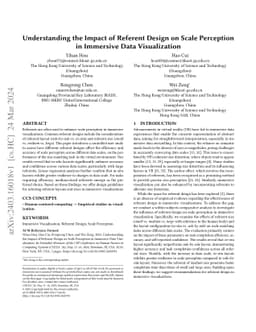 Understanding the Impact of Referent Design on Scale Perception in
  Immersive Data Visualization