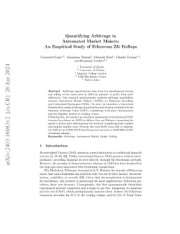 Quantifying Arbitrage in Automated Market Makers: An Empirical Study of
  Ethereum ZK Rollups