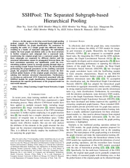 SSHPool: The Separated Subgraph-based Hierarchical Pooling
