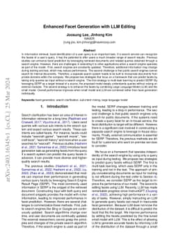 Enhanced Facet Generation with LLM Editing