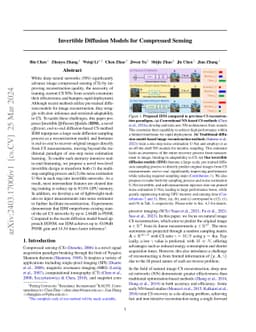 Invertible Diffusion Models for Compressed Sensing