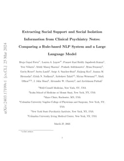Extracting Social Support and Social Isolation Information from Clinical
  Psychiatry Notes: Comparing a Rule-based NLP System and a Large Language
  Model