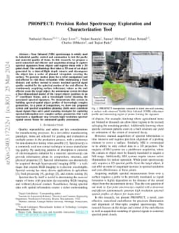 PROSPECT: Precision Robot Spectroscopy Exploration and Characterization
  Tool