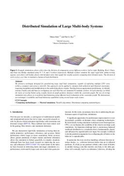 Distributed Simulation of Large Multi-body Systems