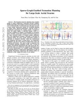 Sparse-Graph-Enabled Formation Planning for Large-Scale Aerial Swarms