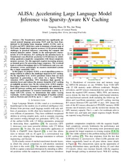 ALISA: Accelerating Large Language Model Inference via Sparsity-Aware KV
  Caching