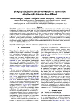 Bridging Textual and Tabular Worlds for Fact Verification: A
  Lightweight, Attention-Based Model