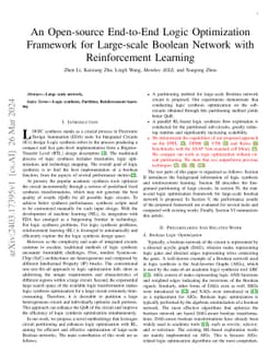 An Open-source End-to-End Logic Optimization Framework for Large-scale
  Boolean Network with Reinforcement Learning