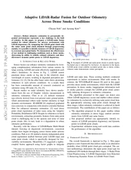 Adaptive LiDAR-Radar Fusion for Outdoor Odometry Across Dense Smoke
  Conditions