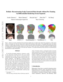 Dr.Hair: Reconstructing Scalp-Connected Hair Strands without
  Pre-training via Differentiable Rendering of Line Segments
