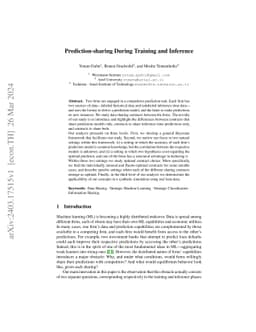Prediction-sharing During Training and Inference