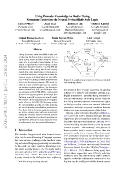 Using Domain Knowledge to Guide Dialog Structure Induction via Neural
  Probabilistic Soft Logic