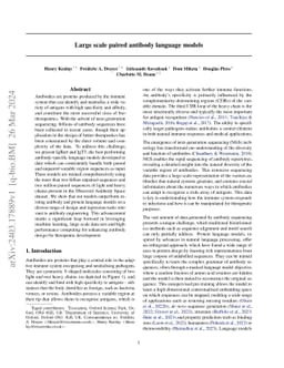 Large scale paired antibody language models