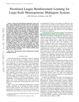 Prioritized League Reinforcement Learning for Large-Scale Heterogeneous
  Multiagent Systems