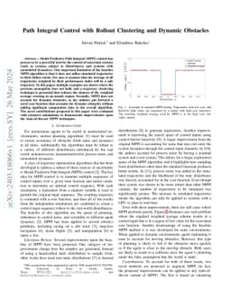 Path Integral Control with Rollout Clustering and Dynamic Obstacles