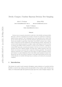 Divide, Conquer, Combine Bayesian Decision Tree Sampling