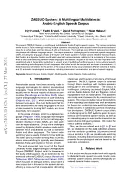 ZAEBUC-Spoken: A Multilingual Multidialectal Arabic-English Speech
  Corpus