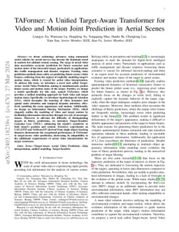TAFormer: A Unified Target-Aware Transformer for Video and Motion Joint
  Prediction in Aerial Scenes