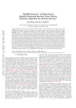 HyRRT-Connect: A Bidirectional Rapidly-Exploring Random Trees Motion
  Planning Algorithm for Hybrid Systems