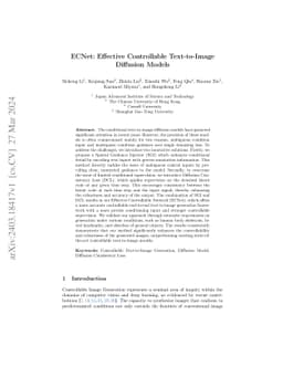 ECNet: Effective Controllable Text-to-Image Diffusion Models