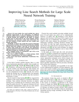 Improving Line Search Methods for Large Scale Neural Network Training