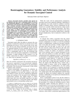 Bootstrapping Guarantees: Stability and Performance Analysis for Dynamic
  Encrypted Control