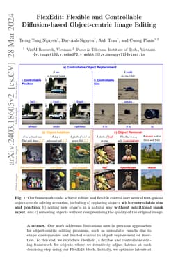 FlexEdit: Flexible and Controllable Diffusion-based Object-centric Image
  Editing