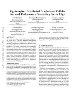 LightningNet: Distributed Graph-based Cellular Network Performance
  Forecasting for the Edge