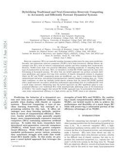 Hybridizing Traditional and Next-Generation Reservoir Computing to
  Accurately and Efficiently Forecast Dynamical Systems