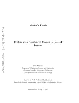Dealing with Imbalanced Classes in Bot-IoT Dataset