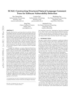SCALE: Constructing Structured Natural Language Comment Trees for
  Software Vulnerability Detection