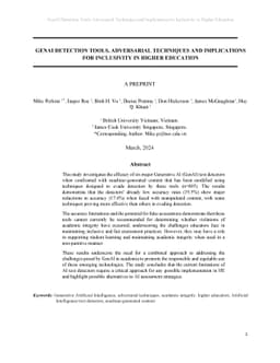 GenAI Detection Tools, Adversarial Techniques and Implications for
  Inclusivity in Higher Education