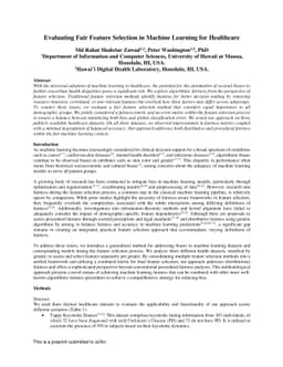 Evaluating Fair Feature Selection in Machine Learning for Healthcare
