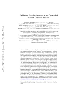 Debiasing Cardiac Imaging with Controlled Latent Diffusion Models