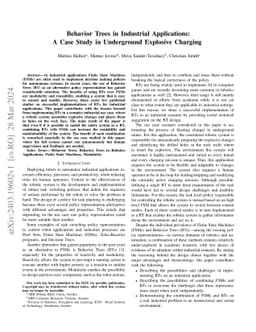 Behavior Trees in Industrial Applications: A Case Study in Underground
  Explosive Charging