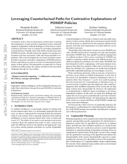Leveraging Counterfactual Paths for Contrastive Explanations of POMDP
  Policies