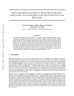 Reinforcement Learning in Agent-Based Market Simulation: Unveiling
  Realistic Stylized Facts and Behavior