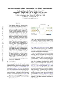 On Large Language Models' Hallucination with Regard to Known Facts