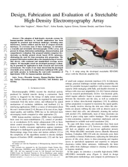 Design, Fabrication and Evaluation of a Stretchable High-Density
  Electromyography Array