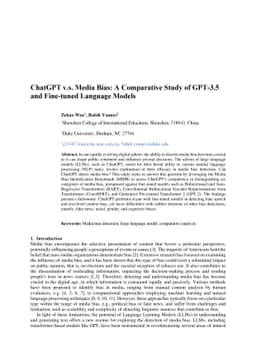 ChatGPT v.s. Media Bias: A Comparative Study of GPT-3.5 and Fine-tuned
  Language Models