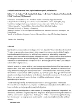 Preliminaries to artificial consciousness: a multidimensional heuristic approach