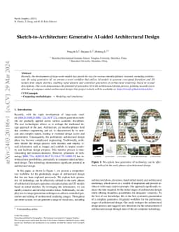 Sketch-to-Architecture: Generative AI-aided Architectural Design