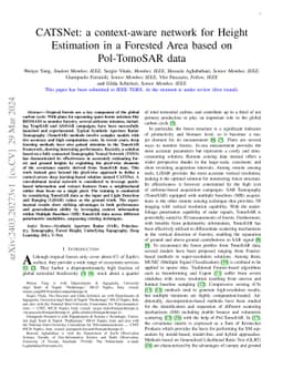 CATSNet: a context-aware network for Height Estimation in a Forested
  Area based on Pol-TomoSAR data