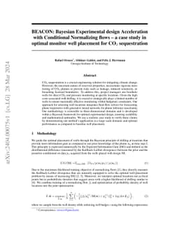 BEACON: Bayesian Experimental design Acceleration with Conditional
  Normalizing flows $-$ a case study in optimal monitor well placement for
  CO$_2$ sequestration