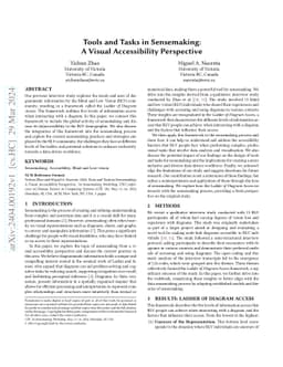 Tools and Tasks in Sensemaking: A Visual Accessibility Perspective