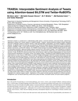TRABSA: Interpretable Sentiment Analysis of Tweets using Attention-based
  BiLSTM and Twitter-RoBERTa