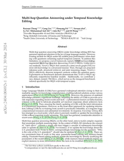 Multi-hop Question Answering under Temporal Knowledge Editing