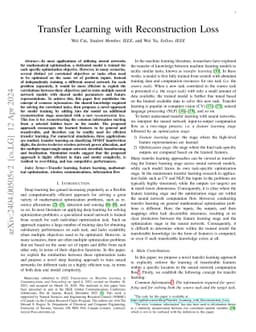 Transfer Learning with Reconstruction Loss